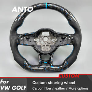 Volante de Coche Personalizado de Fibra de Carbono Forjado <span class=keywords><strong>Azul</strong></span> para Volkswagen Golf MK7 MK8 Golf 7 <span class=keywords><strong>GTI</strong></span> <span class=keywords><strong>Polo</strong></span> <span class=keywords><strong>GTI</strong></span> R - Product Image 2
