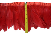 Frange en plumes d'oie de 15-20 cm, faite à la main, pour tissu, robe, costume de carnaval, chapeau, accessoire de fête, décoration intérieure