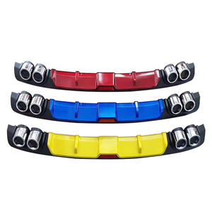 Accessori Auto Universali, <span class=keywords><strong>Diffusore</strong></span> Posteriore con Terminale di Scarico in Plastica ABS Nero/Argento, 118cm - Product Image 3