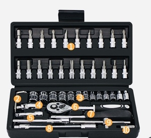 150-Piece <strong>Ratchet</strong> <strong>Socket</strong> Tool Set 1/4" 3/8" 1/2" Drive Cr-Mo Steel SAE/Metric <strong>Sockets</strong> with Case for Auto Repair &amp; Maintenance - Product Image 6