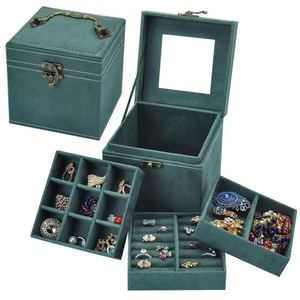 Estuche para Joyas Portátil de Tres Niveles con Gran Capacidad de Almacenamiento, Disponible en Varios Colores Hermosos para Elegir - Product Image 3