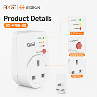 Prise de protection automatique de tension 230V 10A avec prise BS et protection contre les surtensions et les sous-tensions à démarrage rapide en 10 secondes pour les appareils électroménagers