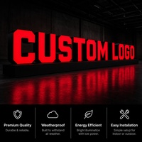 Enseignes LED personnalisées en acrylique à éclairage frontal, étanches, pour publicité extérieure, lettres en relief pour bâtiments