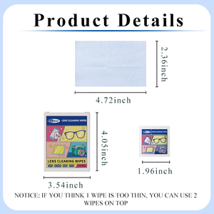 <span class=keywords><strong>Lingettes</strong></span> de nettoyage pour lentilles de qualité supérieure à étiquette privée, emballées individuellement, 6x12 cm, papier facile à transporter, personnalisées pour lunettes, téléphones portables, lunettes - Product Image 2