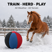 Ballon d'exercice interactif robuste en nylon 1680D anti-déchirure pour l'extérieur avec housse pour chevaux et animaux de ferme