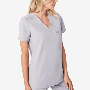 <span class=keywords><strong>Robe</strong></span> d'uniforme blanche en polyester et <span class=keywords><strong>coton</strong></span> pour infirmières de spa et hôpital - Product Image 4