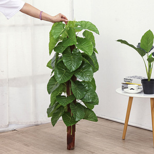 Grande plante d'intérieur <span class=keywords><strong>en</strong></span> <span class=keywords><strong>pot</strong></span>, bonsaï sur pied, décoration d'arbre artificiel <span class=keywords><strong>en</strong></span> plastique, <span class=keywords><strong>Arum</strong></span> Italicum (<span class=keywords><strong>Arum</strong></span> chinois) vert - Product Image 2