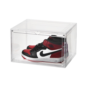 Có Thể Xếp Chồng Sneaker Thùng Giày Hộp Hộp Giày Lưu Trữ Nhựa Rõ Ràng <span class=keywords><strong>Drop</strong></span> Side Từ Cửa AJ Gấp Lưu Trữ Trong Suốt - Product Image 1