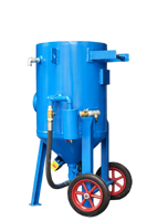Machine de sablage pneumatique mobile manuelle simple pour le nettoyage des murs intérieurs de pipeline et l'élimination de la rouille