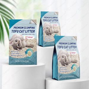 Litière pour chat en tofu, 100% naturelle, à base de plantes, très absorbante, agglomérante, anti-odeurs, faible teneur en poussière, échantillons gratuits, vente chaude - Product Image 1