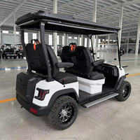 Voiturette de golf électrique 4 places, batterie lithium 72V, moteur 4KW, freins à disque avant et arrière, buggy de golf de luxe pour adultes