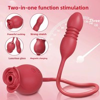 Juguete Sexual para Mujeres, Vibrador de Silicona con Lengua Vibrante, Succión de Clítoris y Función de Extensión