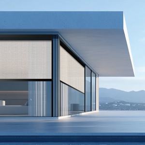 Stores à enrouleur Zip Track avec <span class=keywords><strong>manivelle</strong></span> pour patio extérieur, solution d'ombrage coupe-vent - Product Image 1