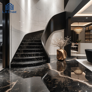 Pasokan Cina dipoles halus hitam Marbel ubin dinding <span class=keywords><strong>Marquina</strong></span> marmer Panel lempeng dinding - Product Image 4