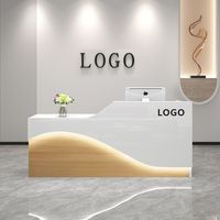 Comptoir de caisse minimaliste moderne en bois, durable, pour magasin de vêtements, salon de beauté, supermarché
