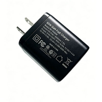 Chargeur rapide USB-C 65W 3 ports PD3.0 avec QC et protection anti-feu, pliable et écologique, normes UK/US/EU