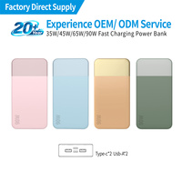 Batería Externa Portátil de Diseño Excelente, Marca Original Personalizada, 35W 45W 65W 10000mAh 20000mAh, Etiqueta Privada Individual