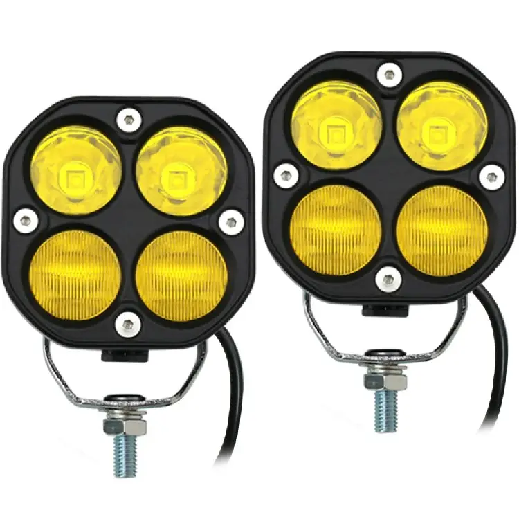 PLUSBEAM lampu kabut LED kubus 3 inci, lampu kabut Ditch tinggi sistem lampu berkendara untuk Offroad 4X4 Jeep truk Totyo