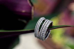 Micro Pave Lab Grown Diamant Halve Eeuwigheid 10K 14K 18K Gouden Ring Sieraden, Op Maat Gemaakt Minimalistische Dagelijkse Diamanten Bandring - Product Image 3