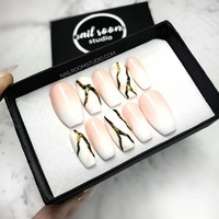 Boîte cadeau magnétique en forme de livre personnalisée, revêtement UV, gaufrage, lamination mate, paillettes, emballage pour ongles artificiels, ongles pressés
