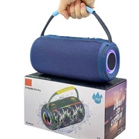 Nouveau haut-parleur stéréo FM étanche à basses puissantes avec lumières RGB, entrée USB/AUX pour batterie intégrée