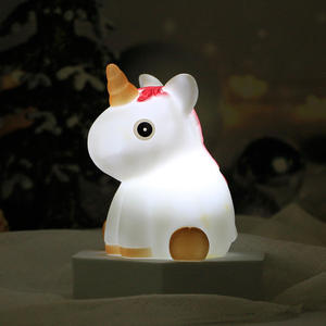 Rechargeable Cute Unicorn <b>LED</b> Touch Sensor Pat Lamp Bedside Baby Silicone Night Light for Kids - Product Image 1