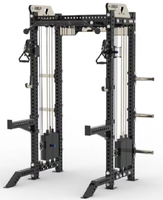 Cage de musculation intégrée commerciale, utilisation à domicile, machine Smith multifonctionnelle, cadre de gantry, banc de musculation OEM, station de squat