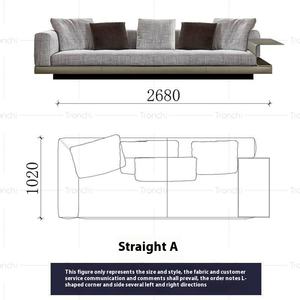 समकालीन आधुनिक लक्जरी लिविंग रूम मखमली सेशनल रिक्लियर सोफे वर्ग डिजाइन कपड़े सोफे आरामदायक - Product Image 6