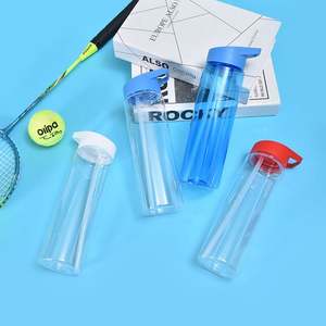 700ML Leakproof Lightweight Transparent Water Cup Plastic Water <b>Bottle</b> With Flip <b>Straw</b> - Product Image 2