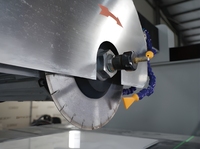 Scie à pont 5 axes pour la découpe de pierres, machine à couper le granit et le marbre pour comptoirs, avec caméra de polissage automatique, haute productivité