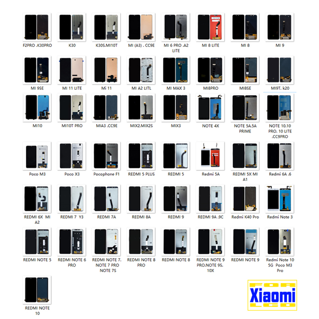 Original Oem Wholesale Price Replacement Lcd Display for Redmi Note 3 4 5 6 7 8 9 10 Touch Screen