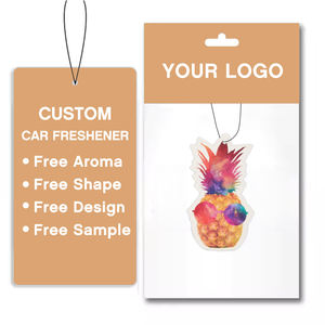 Bedrukte logo beste promotionele geschenken op maat gemaakte hangende papieren autoluchtverfrisser geur voor auto unieke geurende autoluchtverfrisser - Product Image 4
