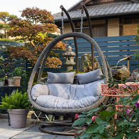 Fauteuil suspendu en métal style vent, balançoire double 2 places, chaise suspendue d'extérieur, panier suspendu nid d'oiseau d'intérieur Super