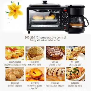 Station de petit-déjeuner électrique 3-en-1 nouvelle génération 2025, four à micro-ondes en plastique, cafetière, poêle à frire, usage domestique et <span class=keywords><strong>garage</strong></span> - Product Image 3