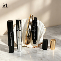 Flacon Roll-on en Verre Plaqué Or et Argent à Double Tête de 10 ml, Vide, pour Cosmétiques et Parfums, Vaporisateur à Brume Fine, Vente en Gros