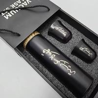 Flacon à vide en acier inoxydable avec logo personnalisé de 500ml Ensemble de gobelets de voyage pour thermos
