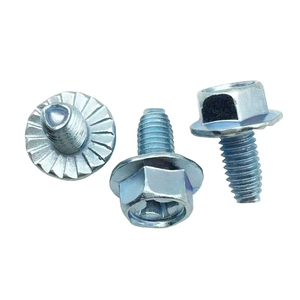 Pernos hexagonales con brida GR5 de acero al carbono zincado, rosca gruesa DIN6921, para ruedas de vehículos y fijaciones automotrices - Product Image 1