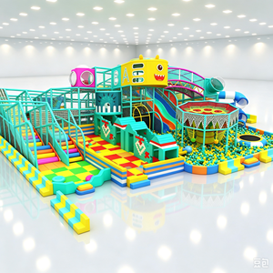 สนามเด็กเล่นในร่ม Aoleao Custom Zoo พร้อมสไลเดอร์ บ่อบอล แทรมโพลีน ของเล่นแบบอินเทอร์แอคทีฟสำหรับเด็ก ของเล่นนุ่มนิ่ม ได้รับการรับรองมาตรฐาน CE TUV CPC - Product Image 1