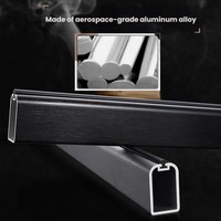 Barra Colgadora Minimalista Cuadrada de Aluminio para Armarios, Vestidores Personalizados, Armarios Principales y Closets