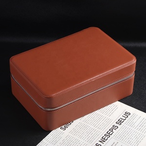 <span class=keywords><strong>Valigia</strong></span> personalizzata a 8 slot OEM del produttore con organizer per scatola di <span class=keywords><strong>orologi</strong></span> in vera pelle di lusso da viaggio con cerniera per uomo - Product Image 6