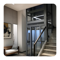 Ascenseur résidentiel sans gaine, intérieur/extérieur, homologué CE, personnalisé, pour 4 à 5 personnes, portée 10m, 320kg-400kg, pour 2, 3 ou 4 étages