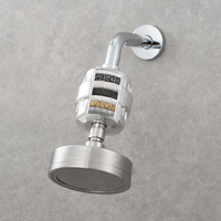 Douche de salle de bain avec pomme de douche amovible et lavable, montage mural avec bras, design moderne et simple, avec filtre