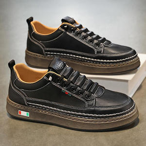 Sneakers basses minimalistes - Tige en PU légère, respirante et antidérapante, chaussures de marche décontractées pour hommes, style walking. - Product Image 6