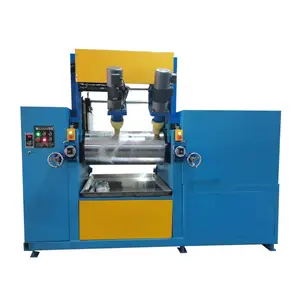 Silicone Rubber Two Roll Open Mixing Mill Machine With Stock Blender