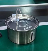 Fontaine à eau pour chat de 3,2 L en acier inoxydable, 108 oz, grande capacité, fontaine à eau pour chat ultra silencieuse en métal
