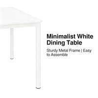 Table de salle à manger extérieure en aluminium durable, légère et moderne de luxe pour hôtel et cour
