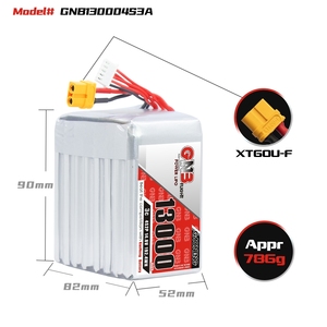 GAONENG GNB 13000mah 4S 14.8V 3C XT60 คอนเนคเตอร์ RC แบตเตอรี่ลิโป้เครื่องรับส่งสัญญาณแว่นตา FPV HDZERO SKYZONE O4X PRO - Product Image 4