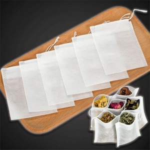 Sacchetti Filtro per Tè Verde Usa e Getta con Cordoncini Naturali, Prodotto Ecologico per Imballaggio e Stampa - Product Image 3