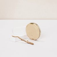 Boîte à poudre fine dorée, conteneur d'emballage cosmétique, boîte à poudre de palette de blush fixe