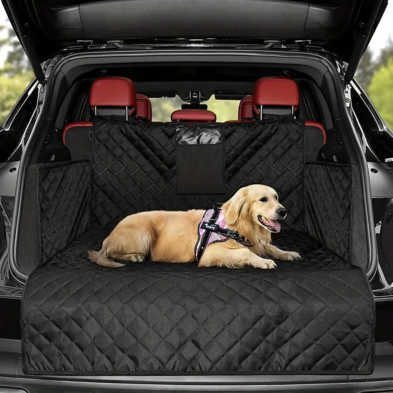 Lusso 100% impermeabile Pet SUV Car Trunk Cargo Boot Protector Dog Car Seat Cover per animali da viaggio